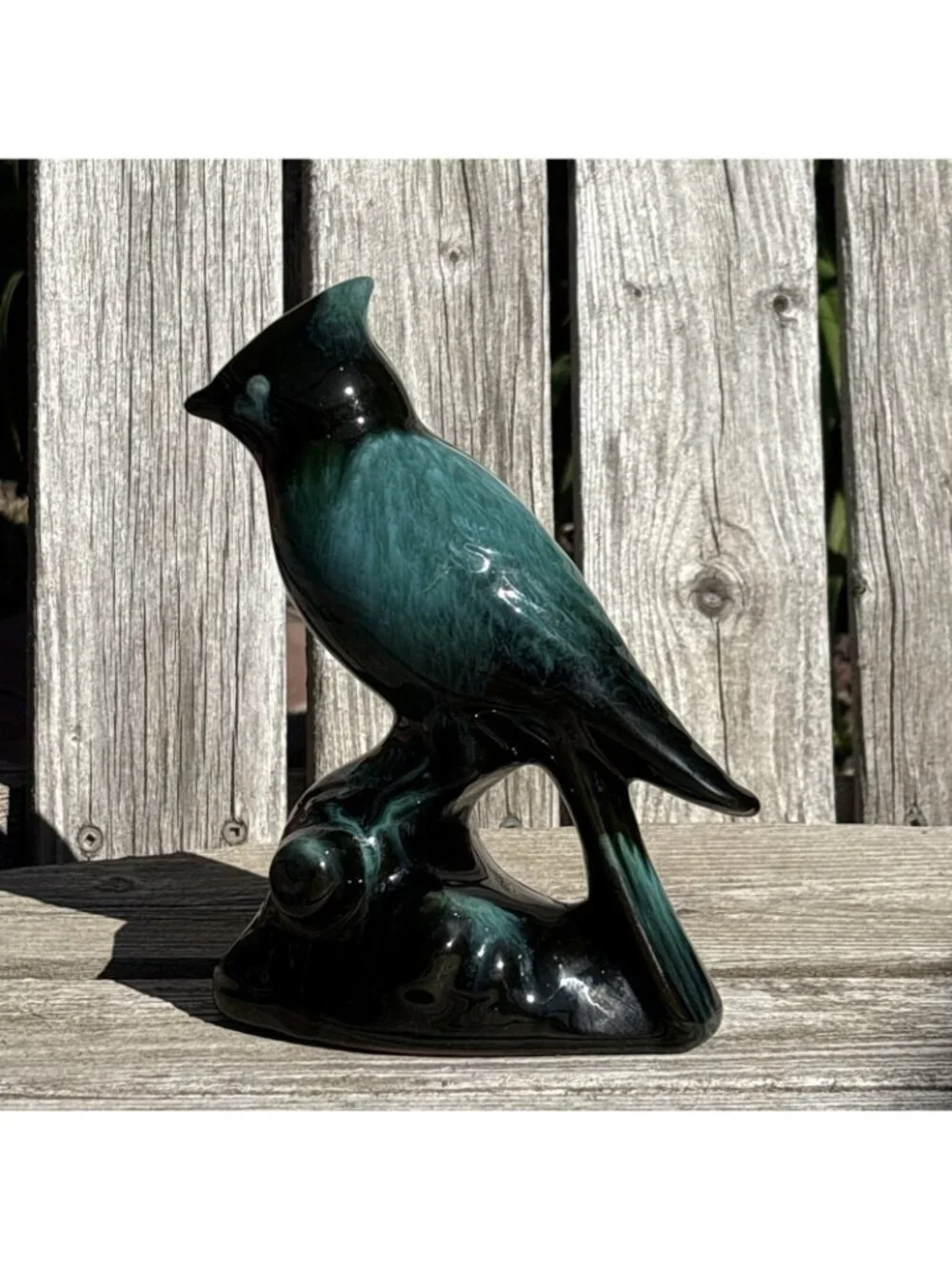 Vtg Blue Mountain Pottery Cardinal Bird Figurine MCM Drip Glazed Ceramic Canada - Picture 3 of 7